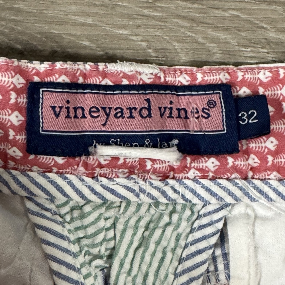 Vineyard Vines Multi Colored Patchwork Seersucker… - image 2